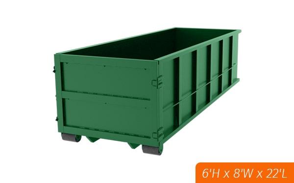 30-yard dumpsters can typically hold between 4-5 tons of weight